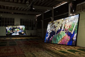 Cockatoo Island, Khaled Sabsabi, 'Bring the Silence' (2018). Five-channel HD video installation with audio. 11:30 mins, infinite loop. Installation view: 21st Biennale of Sydney, Cockatoo Island, Sydney (16 March–11 June 2018). Courtesy the artist and Milani Gallery, Brisbane. Photo: silversalt photography.